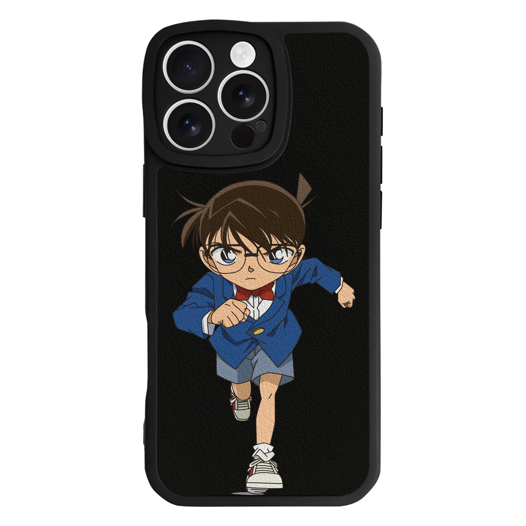（画像用） 名探偵コナン 江戸川 コナン Detective Conan Conan Edogawa 【iPhone 16シリーズ対応】シリコンスマホケース（レザー調） 材質：シリコン